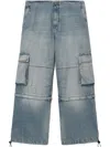 We11 Done Cargo Jeans In Blue
