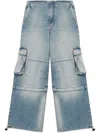 We11 Done Cargo Jeans In Blue