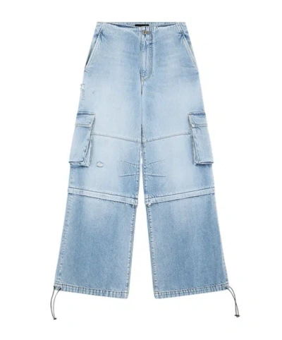 We11 Done Cargo Jeans In Blue