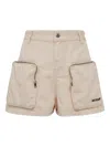 We11 Done Cargo Pocket Shorts In Neutral