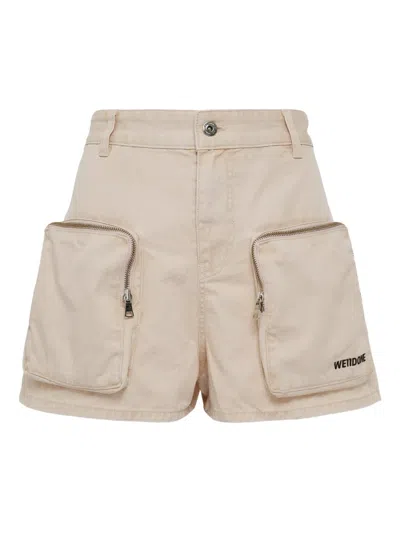 We11 Done Cargo Pocket Shorts In Neutral