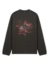 We11 Done Cat-star Graphic Long-sleeve Top In Gray