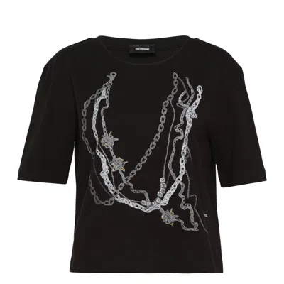 We11 Done Chain Print T-shirt In Black