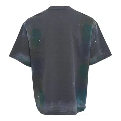 We11 Done Charcoal Dirty Painting T-shirt In Gray