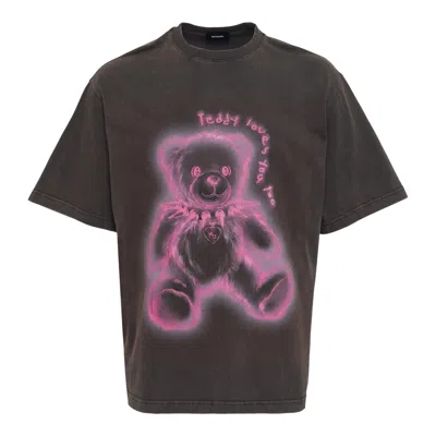We11 Done Charcoal Teddy T-shirt In Brown