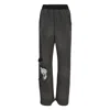 We11 Done Charcoal Washed Doodle Teddy Sweatpants In Gray