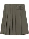 We11 Done Check-print Skirt In Braun