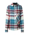 We11 Done Checked-print Shirt Jacket In Multicolor