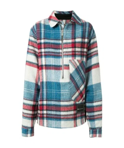 We11 Done Checked-print Shirt Jacket In Multicolor