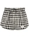 We11 Done Checked Shorts In Black