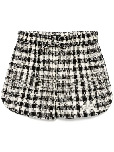 We11 Done Checked Shorts In Black