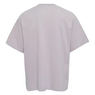 We11 Done Checkered Logo T-shirt In Gray