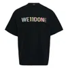 We11 Done Checkered Logo T-shirt In Black