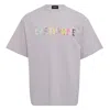 We11 Done Checkered Logo T-shirt In Gray