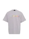 We11 Done Checkered Logo T-shirt In Gray