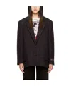 We11 Done Checkered Suit Jacket In Black