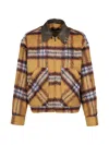 We11 Done We11done Tan Camel Check Pattern Jacket In Brown