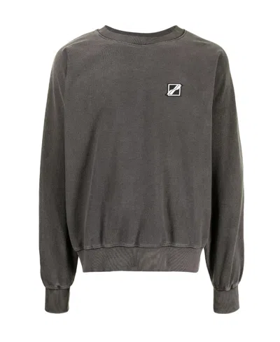 We11 Done Chest Logo-patch Sweatshirt In Black
