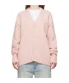 We11 Done Chunky Button-down Knitted Cardigan In Nude