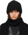 We11 Done Chunky Muffler Beanie In Black