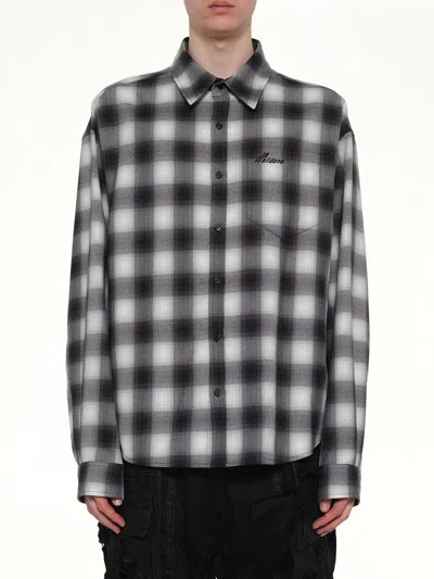 We11 Done City Cherckered T-shirt In Black
