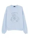 We11 Done Coding-teddy Sweatshirt In Blue