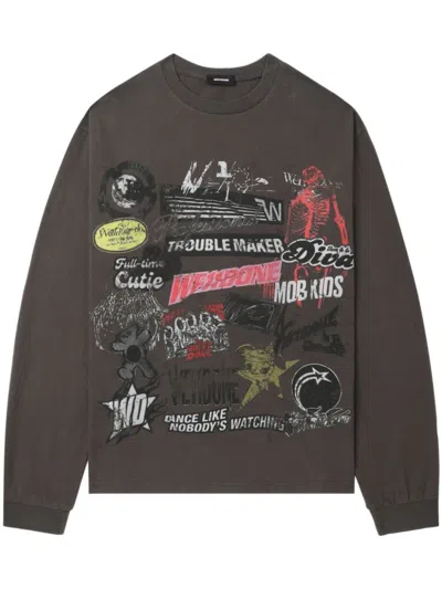 We11 Done Collage Sweatshirt In Black