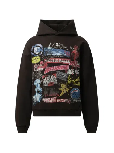We11 Done Collage-print Hoodie In Black