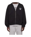 We11 Done Collegiate Zip-up Hoodie In Black