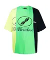 We11 Done Colour Block T-shirt In Green