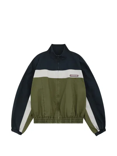 We11 Done Colour-block Panelled Jacket In Blue