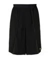 We11 Done Contrast Sewing Sports Shorts In Black