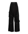 We11 Done Contrast-stitch Biker Pants In Black