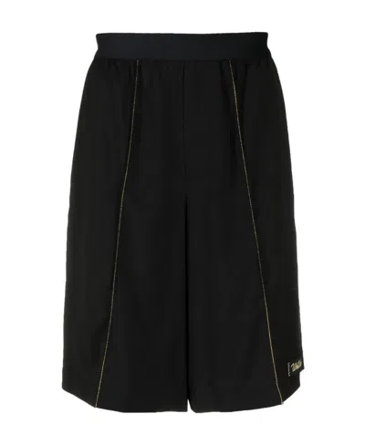 We11 Done Contrast-stitching Track Shorts In Black