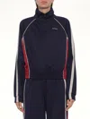 We11 Done Contrast Track Jacket In Blue