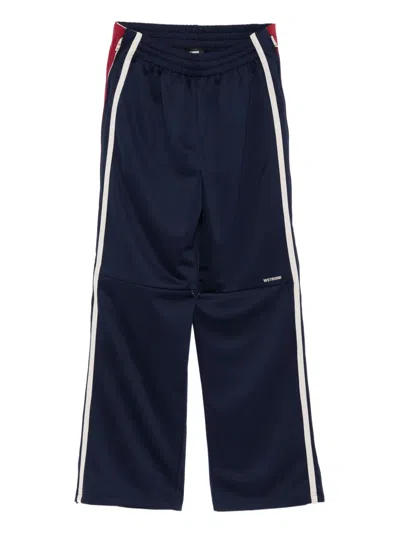 We11 Done Contrast Track Pants In Blue