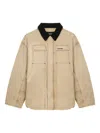 We11 Done Corduroy-collar Cotton Jacket In Neutral