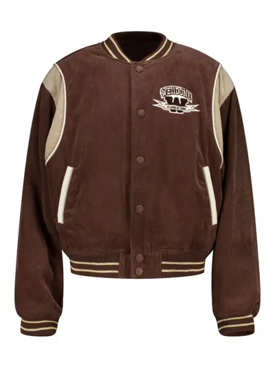 We11 Done Corduroy Jacket In Brown