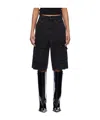 We11 Done Cotton Cargo Shorts In Black