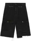 We11 Done Cotton Cargo Shorts In Black