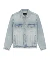 We11 Done Cotton Denim Jacket In Gray