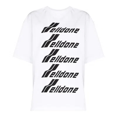 We11 Done Cotton Front Logo Tee In White