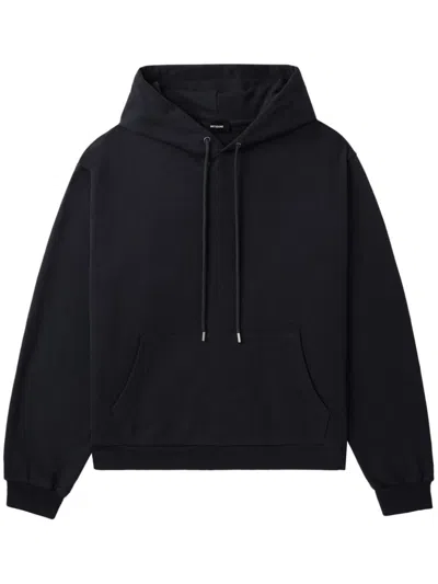 We11 Done Cotton Hoodie In Black