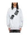 We11 Done Gray Cotton Sweatshirt In White