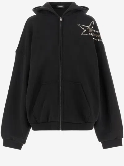 WE11 DONE COTTON HOODIE WITH STAR