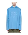 We11 Done Cotton Long-sleeved Polo Shirt In Blue
