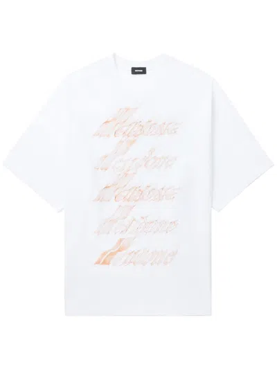 We11 Done Cotton T-shirt In White