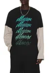 We11 Done Crayon Multi Logo Long-sleeved T-shirt In Black