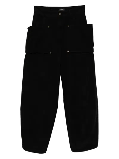 We11 Done Crescent Trousers In Black