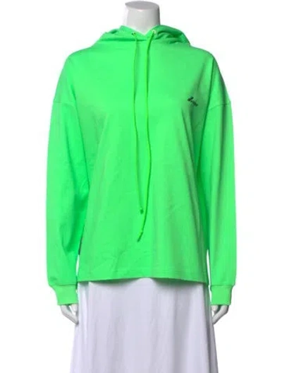 Pre-owned We11 Done Crew Neck Long Sleeve Hoodie In Green